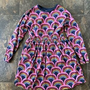 Hanna Andersson Long Sleeve Rainbow Dress- Size 10